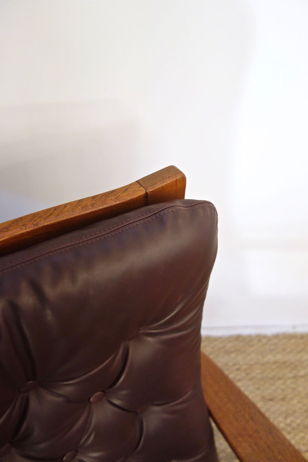 Miniature : Fauteuil scandinave en cuir d'Edvard Valentinsen pour Fraska