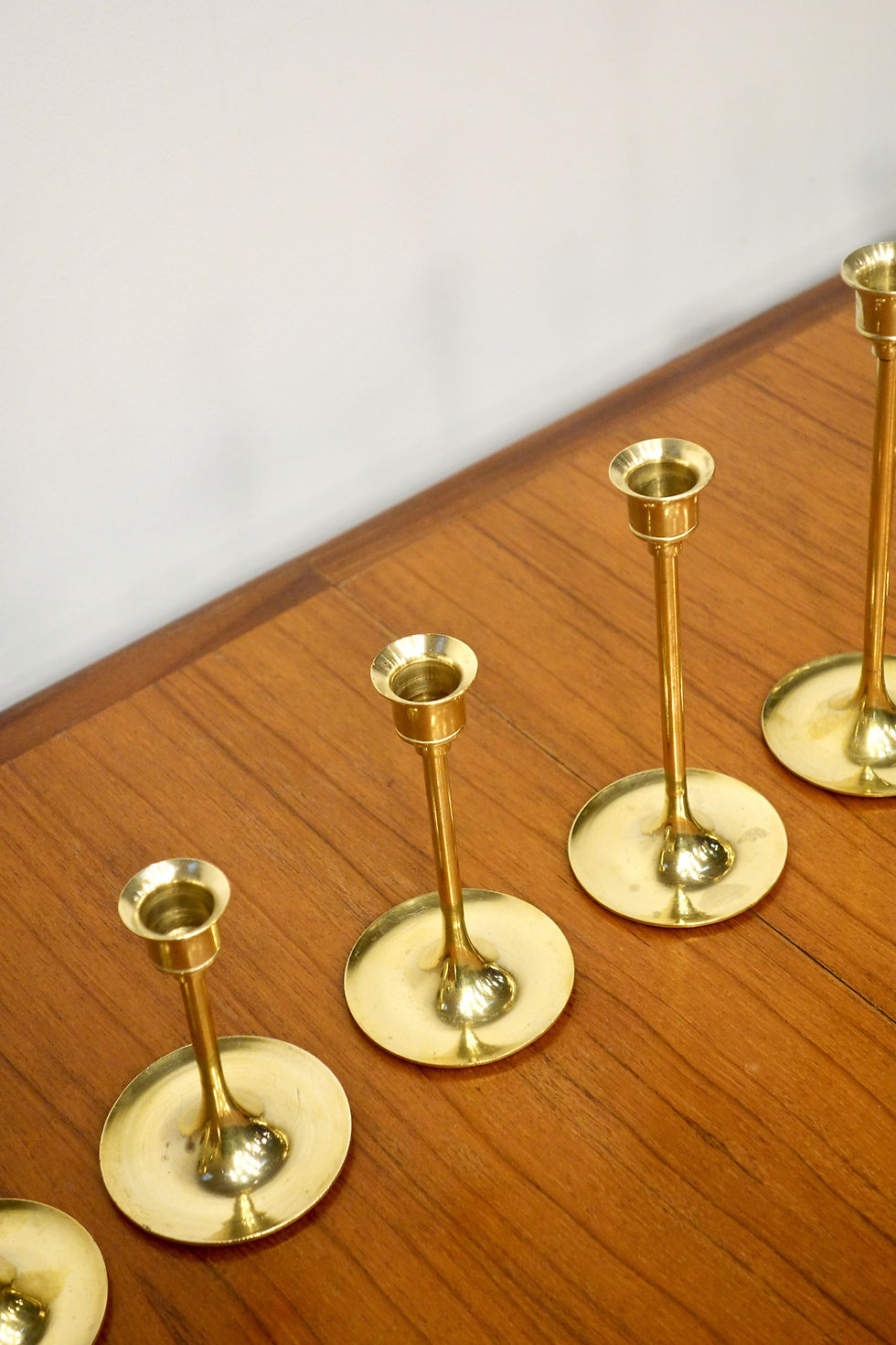 Miniature : Ensemble de 7 bougeoirs scandinave en laiton
