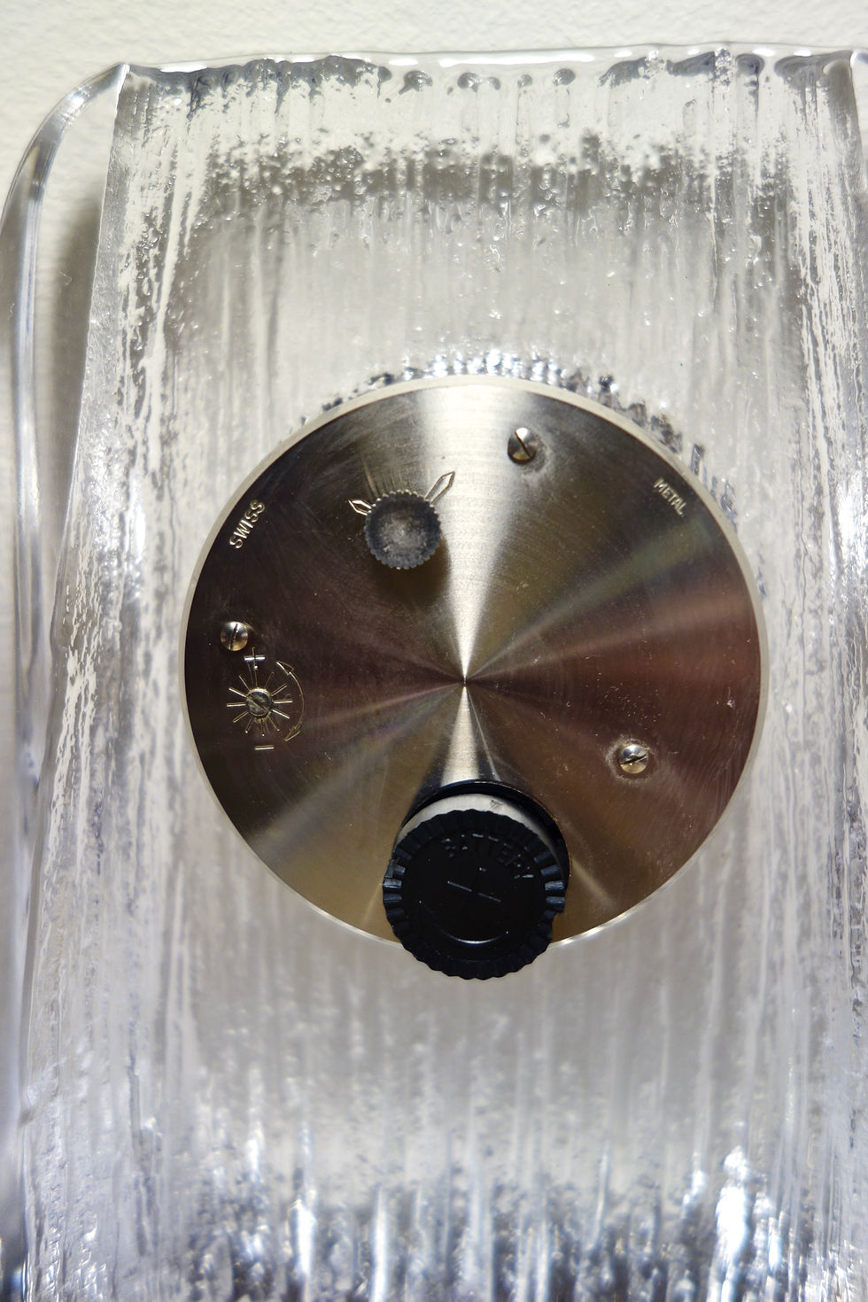 Miniature : Pendule de bureau "Thor" en cristal signé Daum, France 1960's