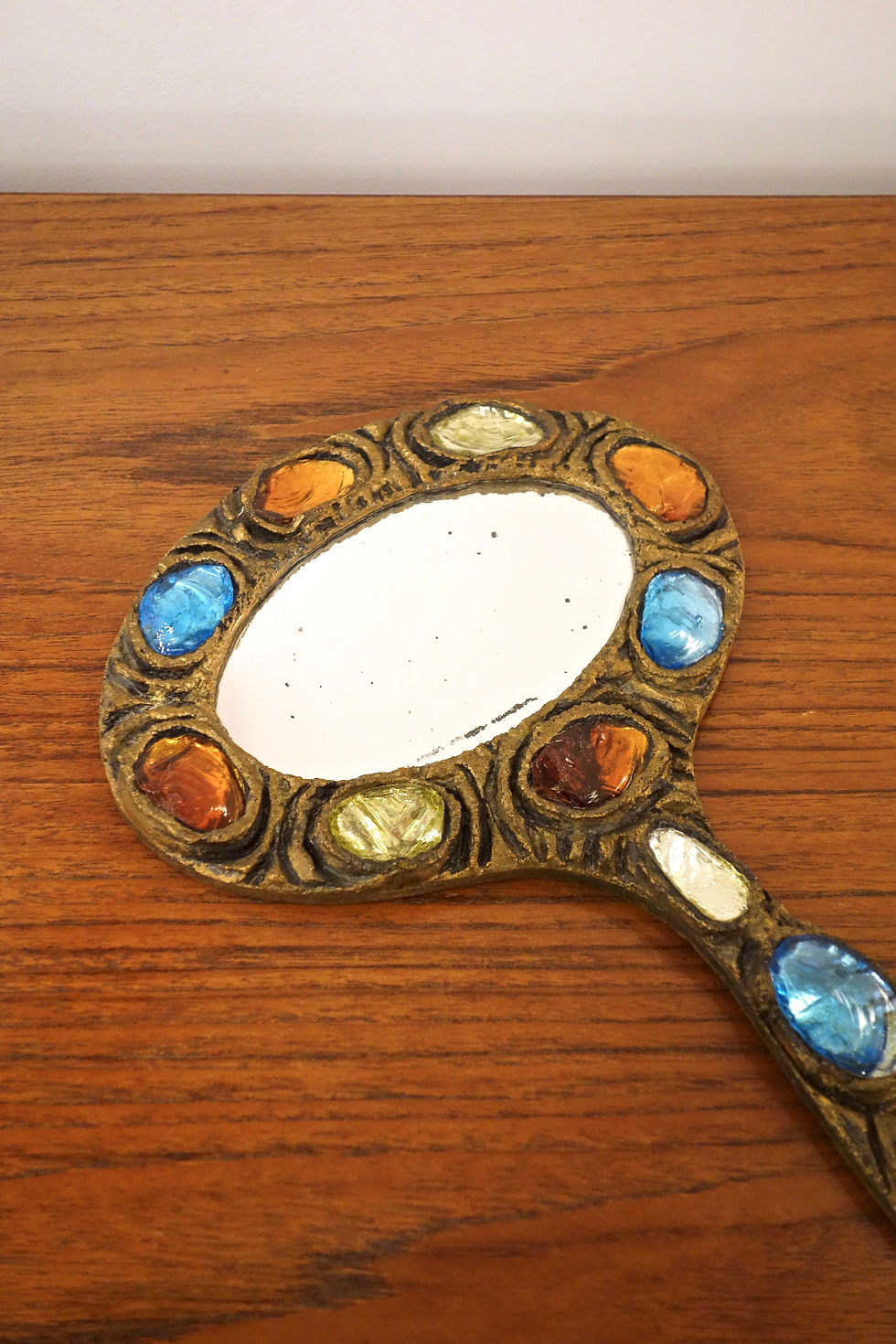 Miniature : Miroir à main vintage par Creaciones Gobesso Murano