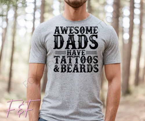 Awesome Dads Have Tattoos Tee | Boutique