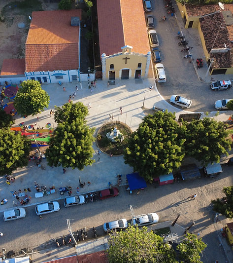Place du village d’Icaraí de Amontada au Brésil