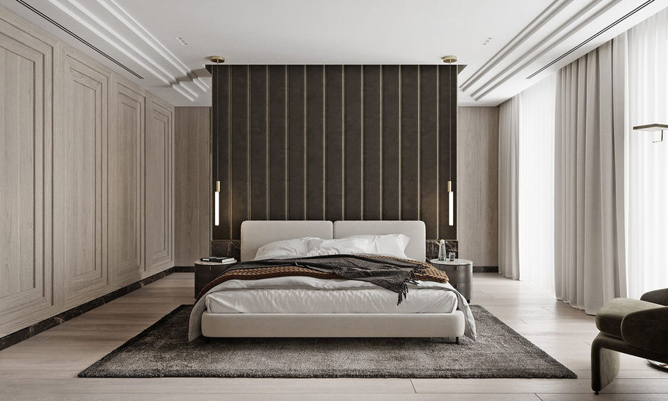 Bucură-te de intimitatea și confortul unui dormitor matrimonial cu un design modern și elegant. Placările de lemn și nuanțele de bej creează un ambient relaxant și rafinat, iar dressingul open space și masa de machiaj adaugă funcționalitate și stil. În Suceava, Brașov și Sibiu, fiecare detaliu este gândit pentru a-ți oferi o experiență de odihnă și relaxare unică și plăcută."