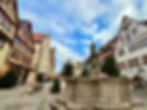 Exploring the city in Rothenburg ob der Tauber, Germany