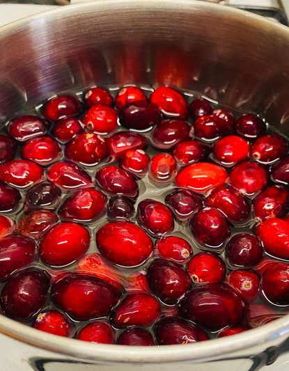 Cranberry Simple Syrup and Candied Cranberries