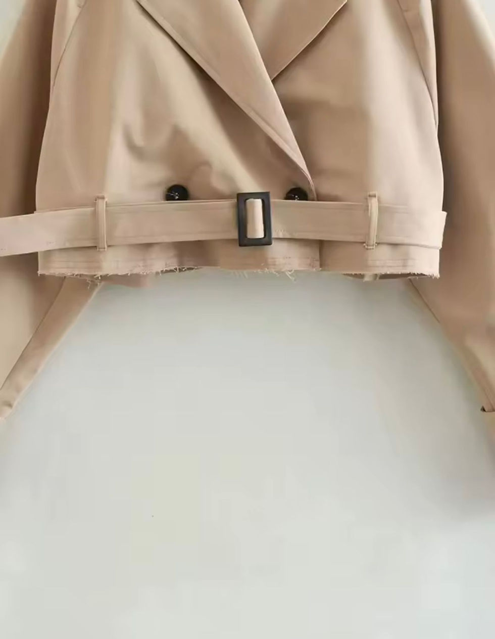 Thumbnail: Vintage Women’s Trench Coat – Belted, Double-Breasted, Long Sleeve