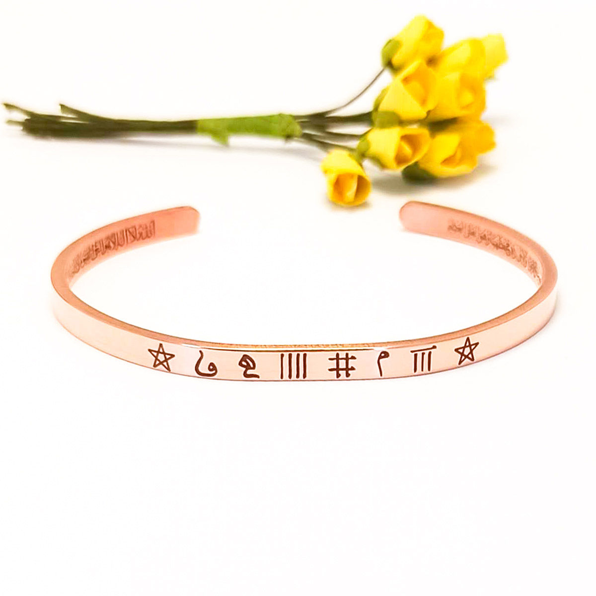 Hayır Hatemi İnce Bakır bilezik