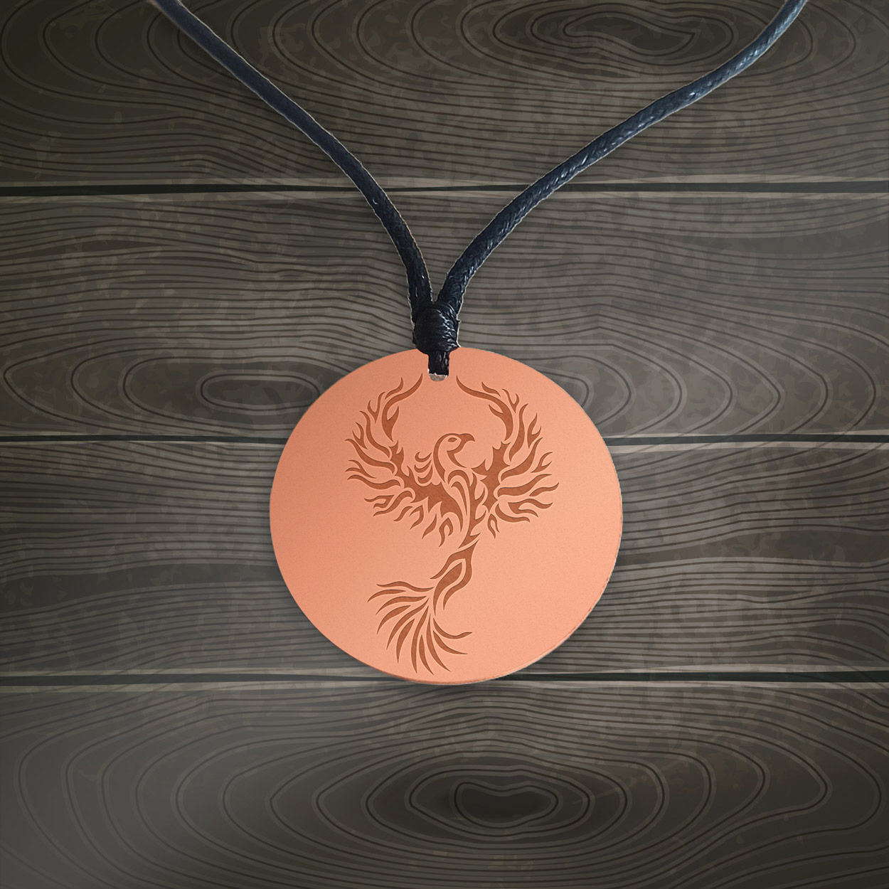 anka kuşu kolye saf bakır el işçiliği