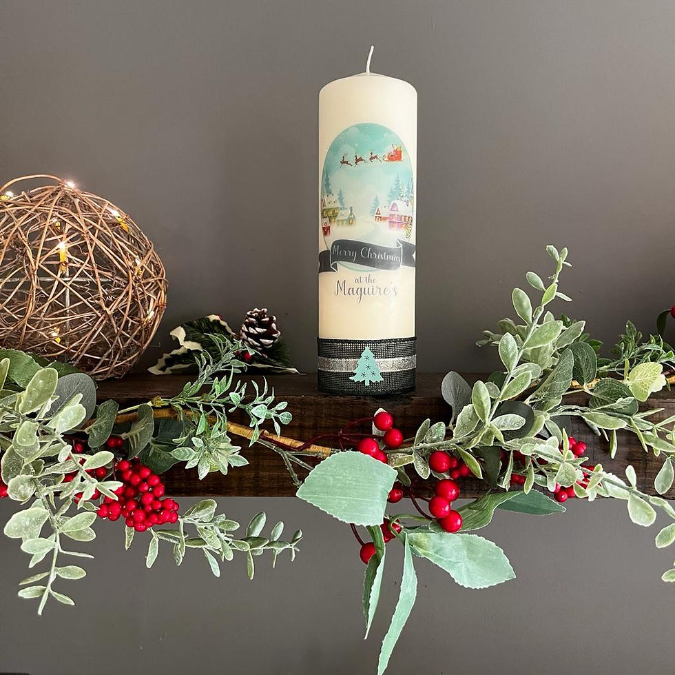Personalised Winter Scene Candle