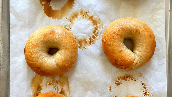 Honey Whole Wheat Sourdough Bagels