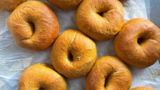 Pumpkin Spice Sourdough Bagels