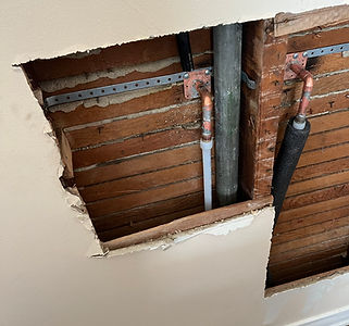 copper Water pipe repair in wall