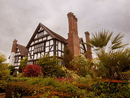 Half timbered 17th century English country house exterior