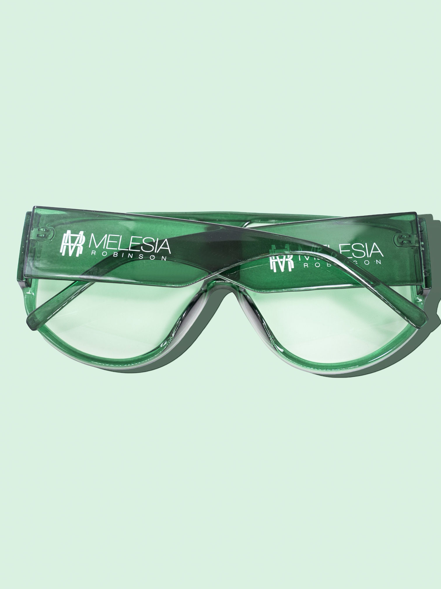 Green Retro Oversized Sunglasses