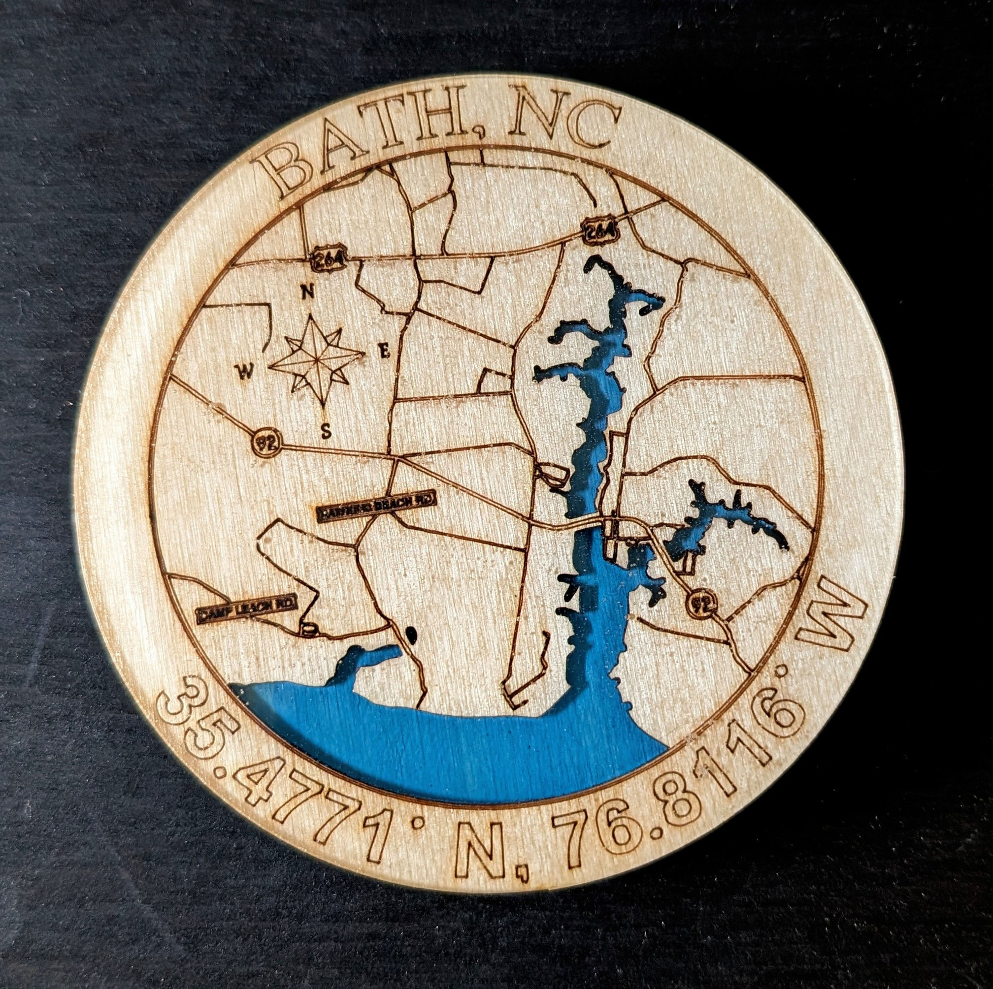 Coaster Bath NC City - North Carolina Town and Cities Map