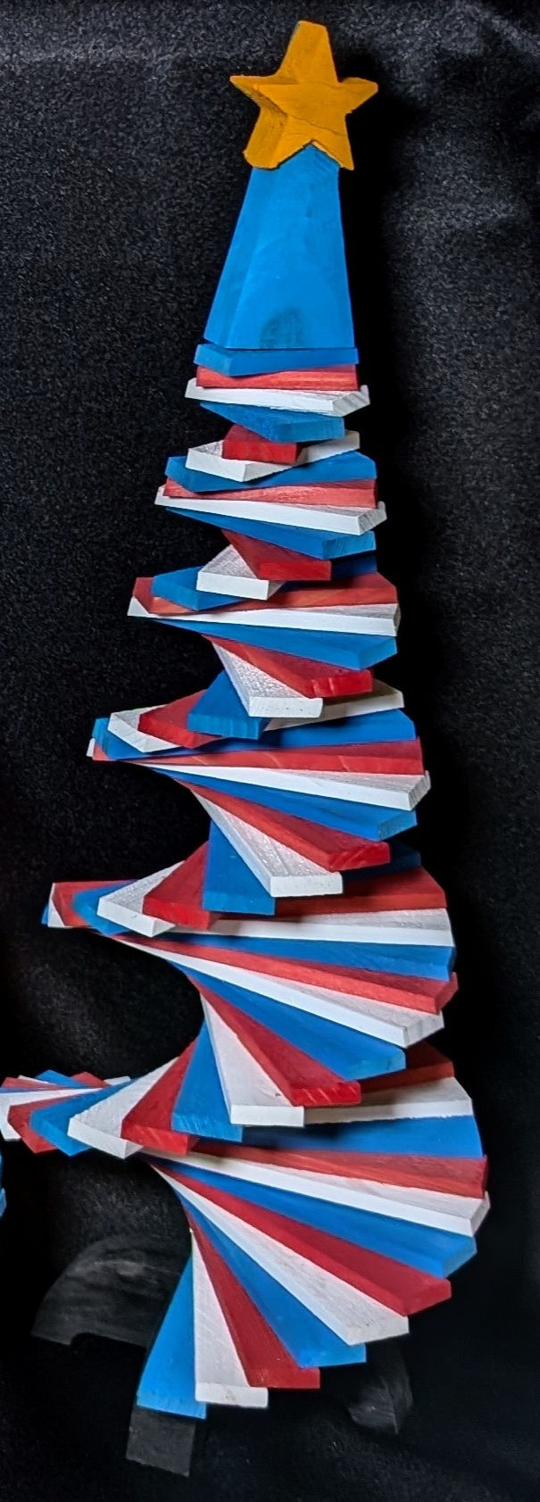 Thumbnail: Patriotic Spiral Wooden Trees, 4th of July, Memorial Day, Labor Day, America 250