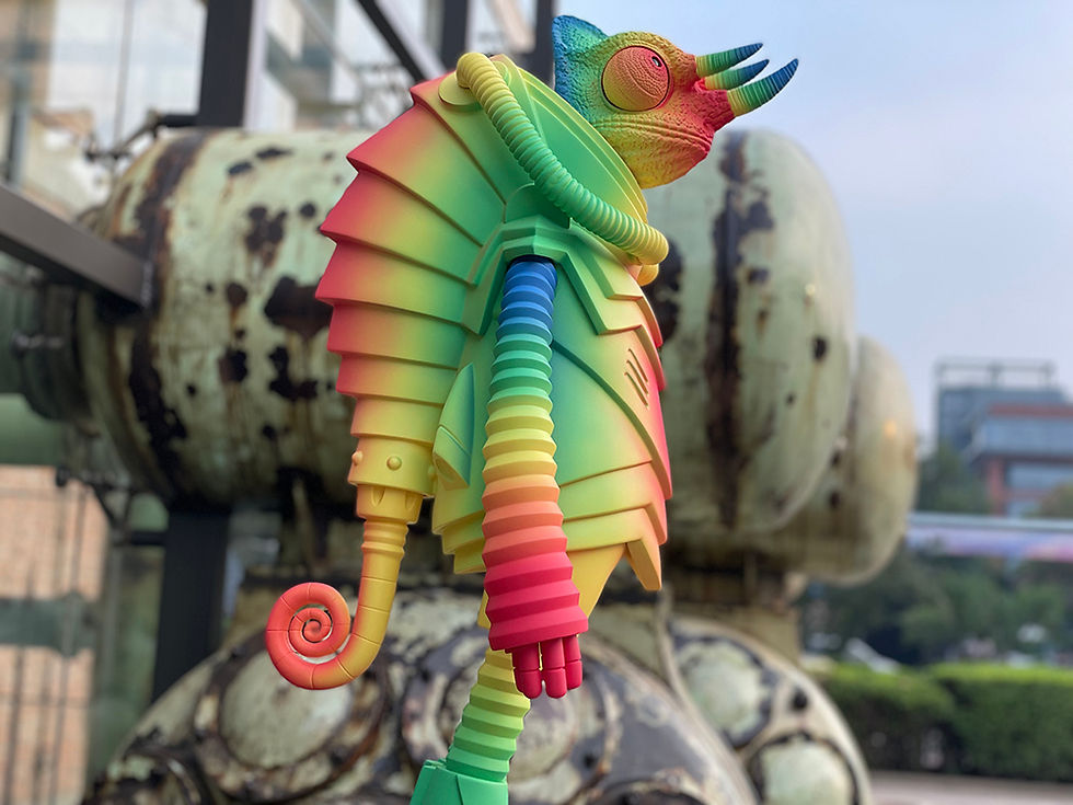 Thumbnail: BIG B1 SPACER Trio Rainbow Satan LIMITED 28inch (72cm) 避役星人 72公分 大號公仔