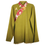 Thumbnail: Green Tibetan Traditional Shirt with Brocade