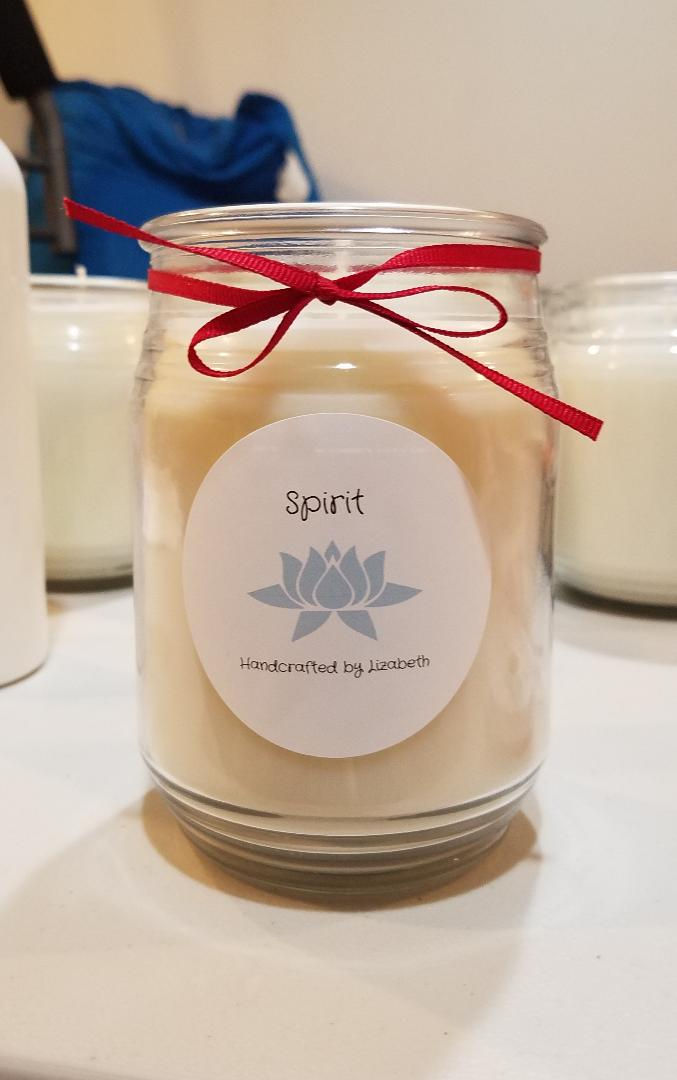 One of a kind Spiritual blessed and Money Candle made by hand and blessed by me