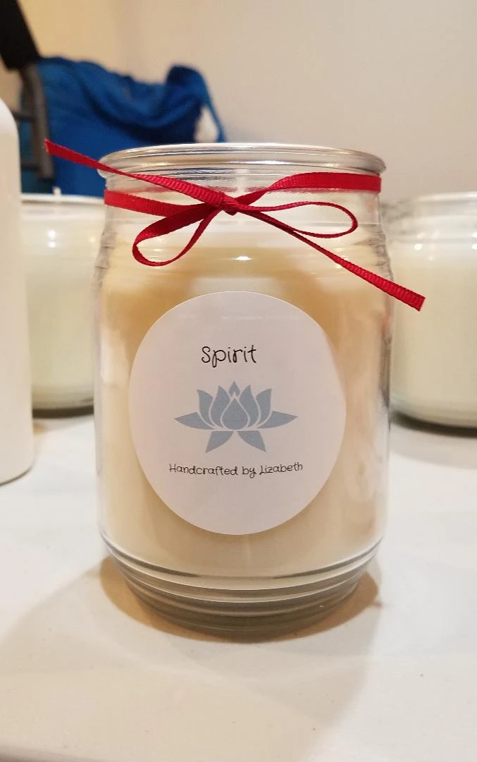 One of a kind Spiritual blessed and Money Candle made by hand and blessed by me