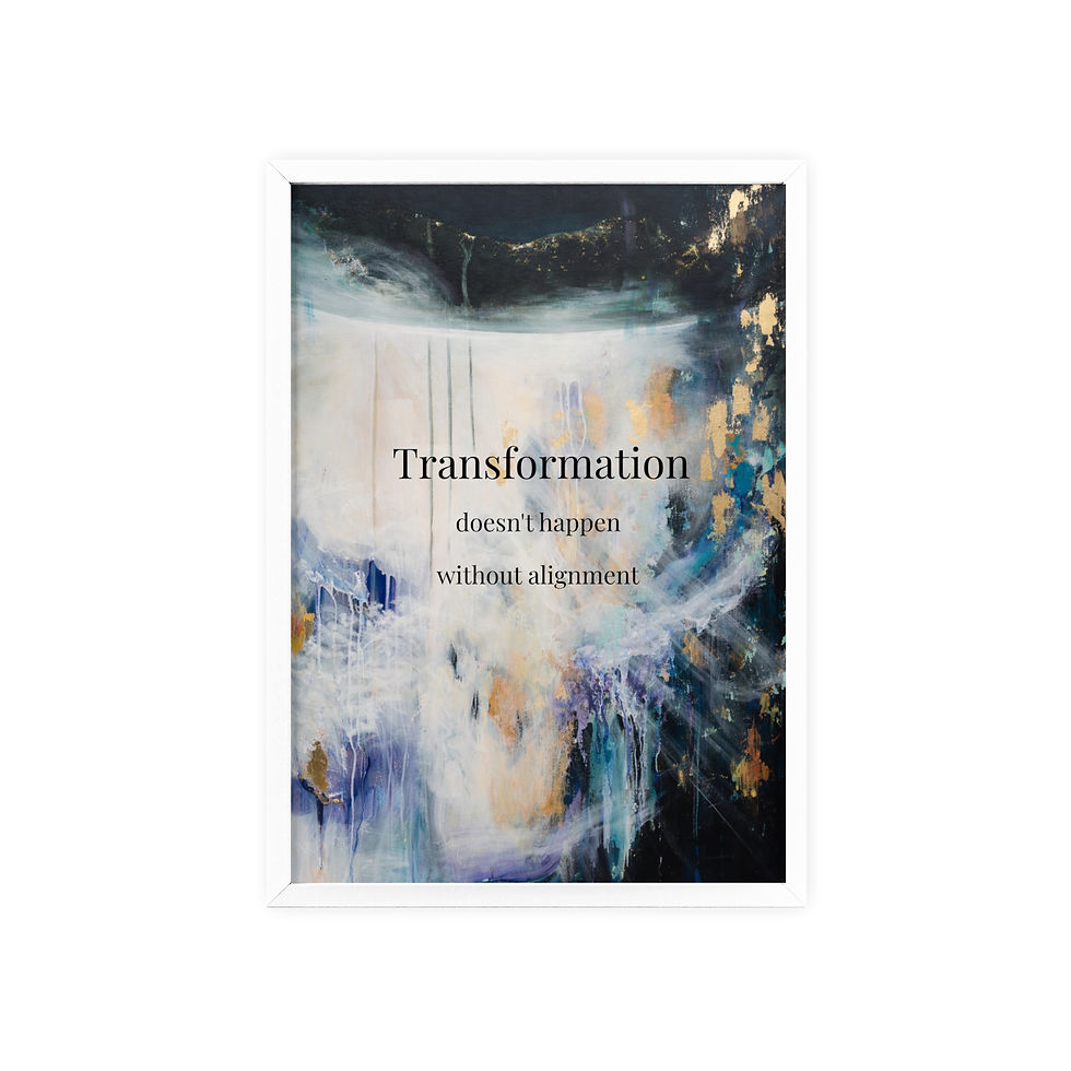 Thumbnail: Framed Poster - Transformation doesn’t happen without Alignment Motivational Art