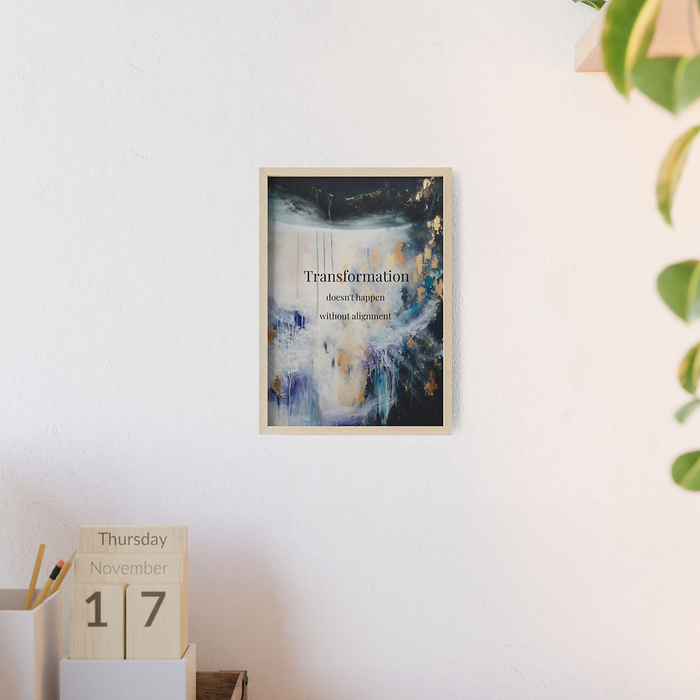 Thumbnail: Framed Poster - Transformation doesn’t happen without Alignment Motivational Art