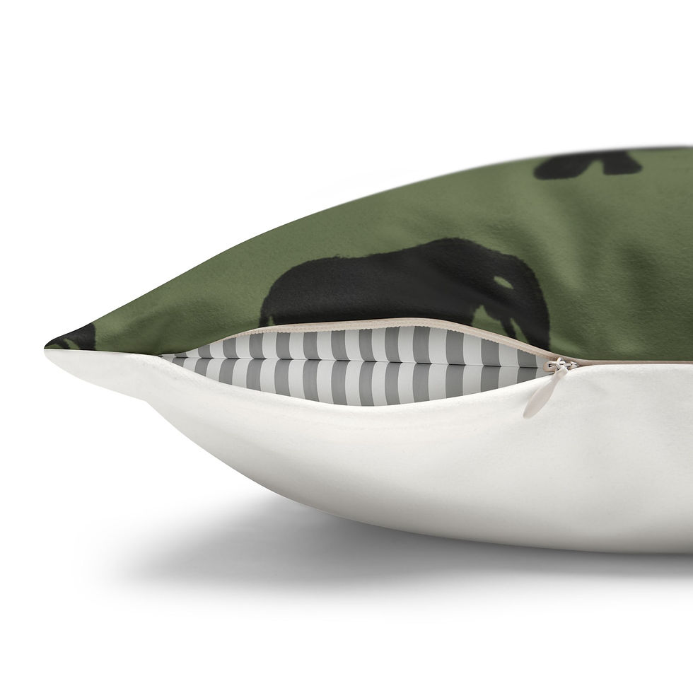 Thumbnail: Elephant Faux Suede Square Pillowcase