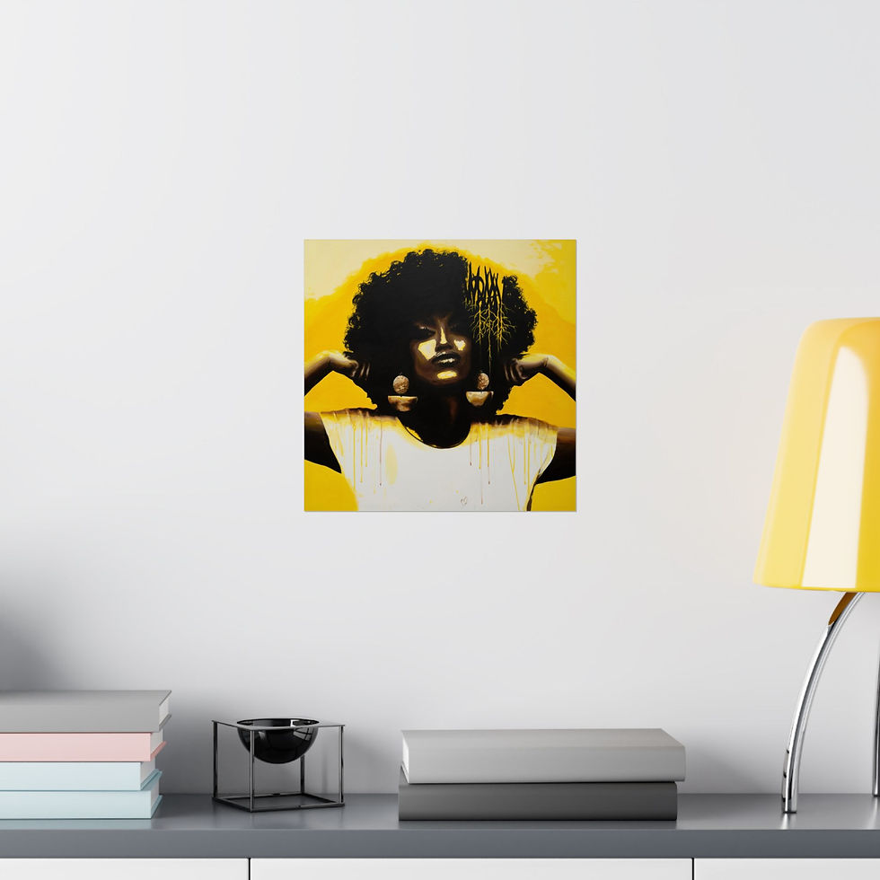 Thumbnail: Empowerment Black Woman Poster Print, Vibrant Wall Decor, Afrocentric