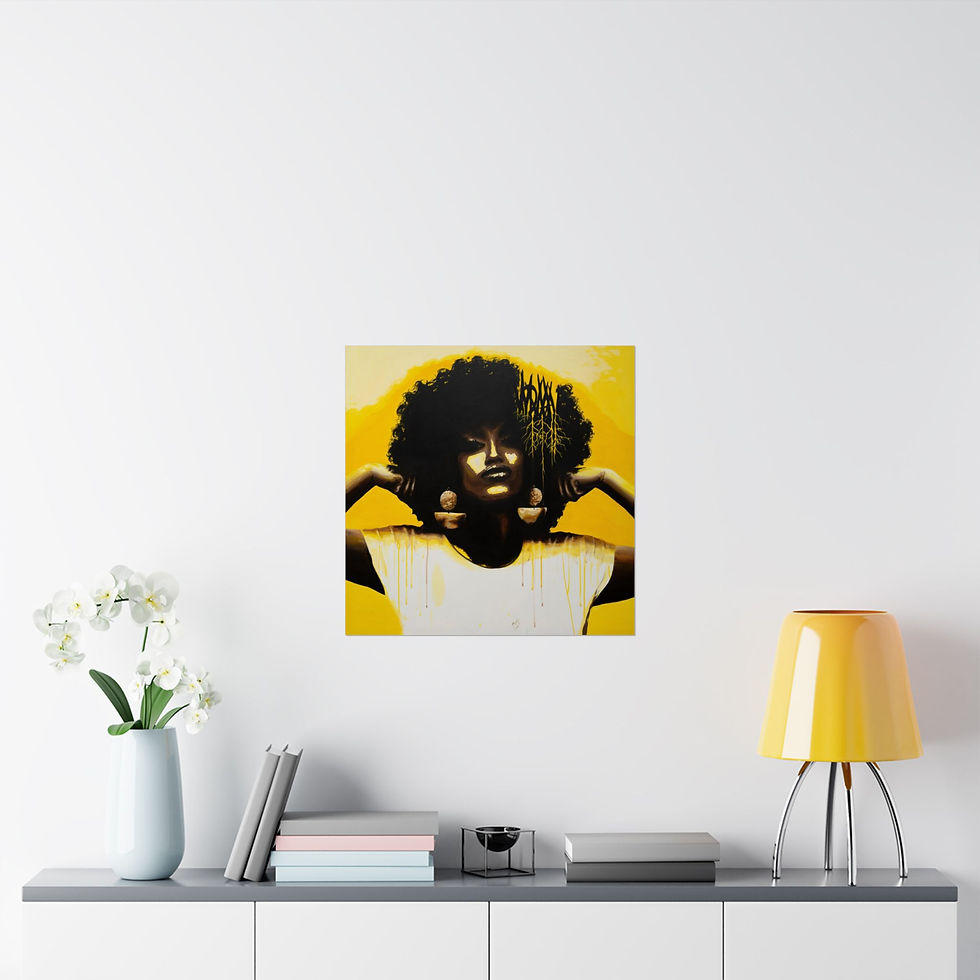 Thumbnail: Empowerment Black Woman Poster Print, Vibrant Wall Decor, Afrocentric