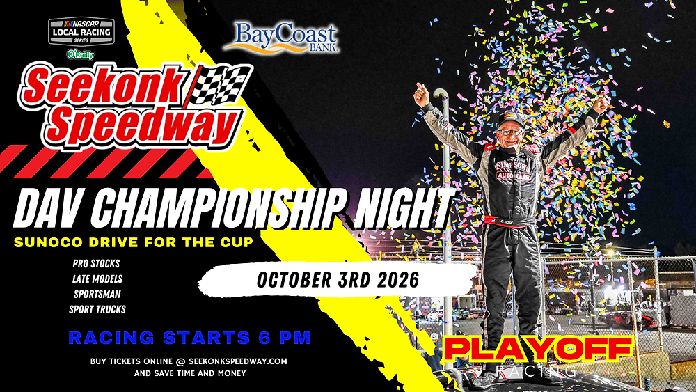 Seekonk Speedway Postpones DAV Championship Weekend