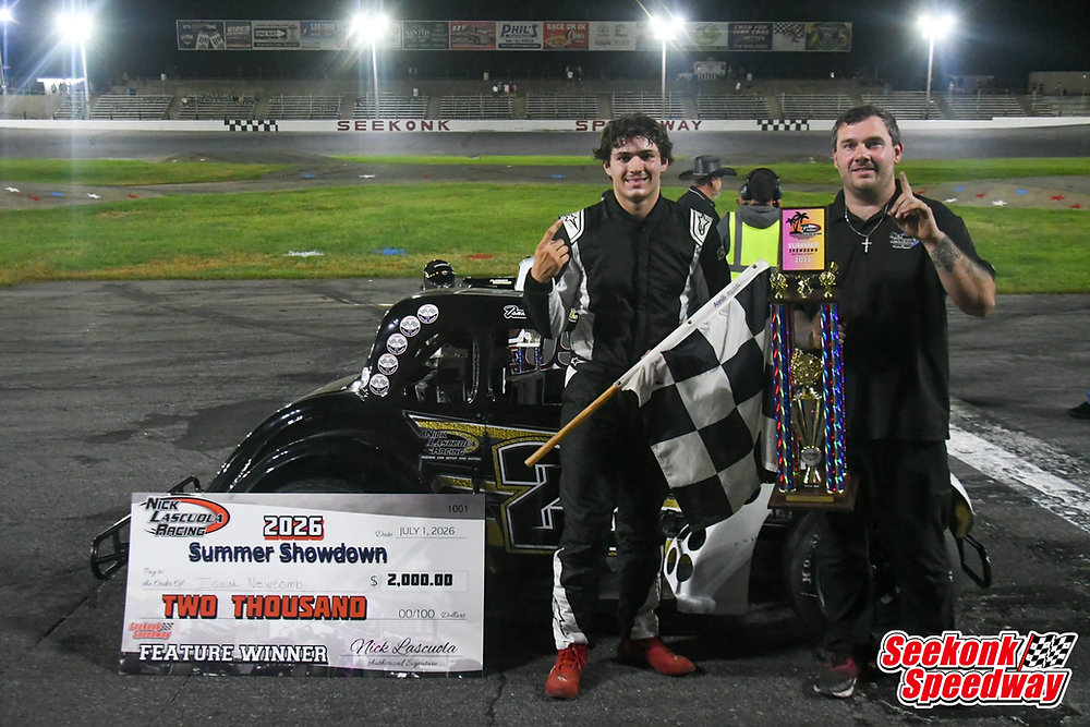 NEWCOMB HOLDS OFF PARSONS TO CAPTURE $2,000 NICK LASCUOLA RACING SUMMER SHOWDOWN