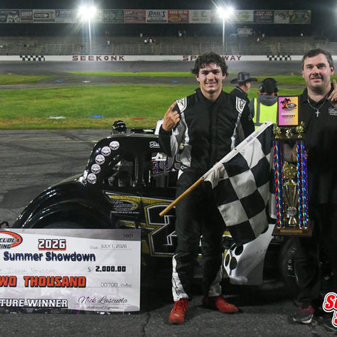 NEWCOMB HOLDS OFF PARSONS TO CAPTURE $2,000 NICK LASCUOLA RACING SUMMER SHOWDOWN