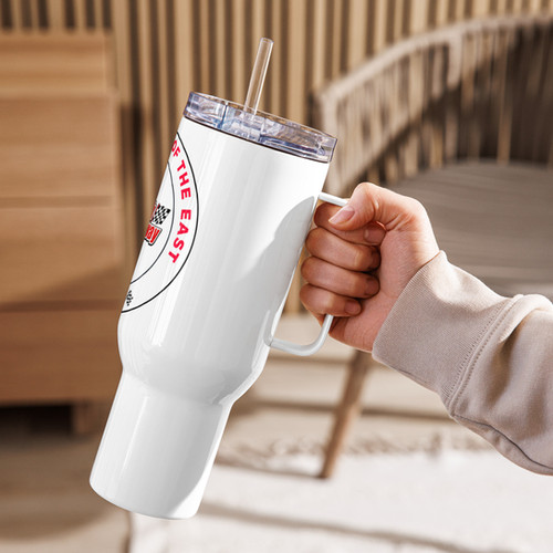 Travel mug with a handle | Seekonk Speedway