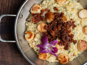 Scallop Rissoto at Barrels and Boards 