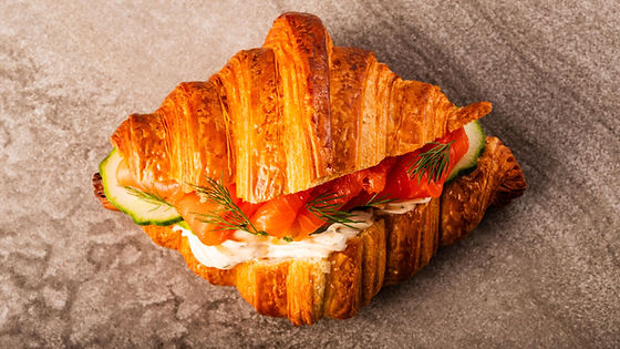 Smoked Salmon Croissant Sandwich