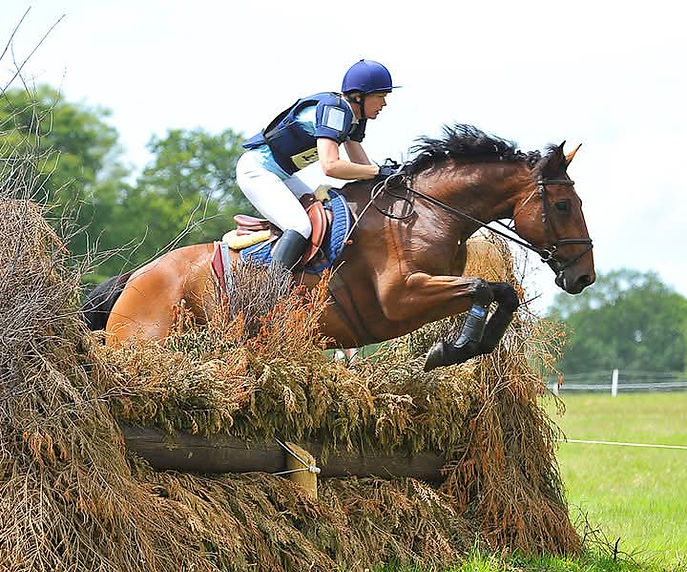 Berith Eriksson jumping a horse at competition