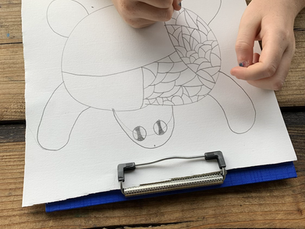 Garden inspired art at the HAF holiday club