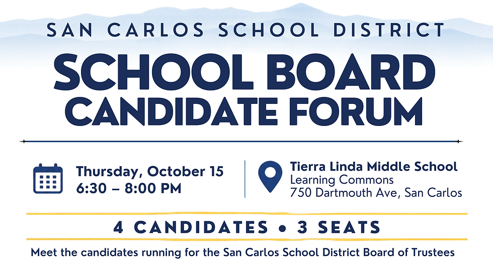 San Carlos School Board Candidate Forum