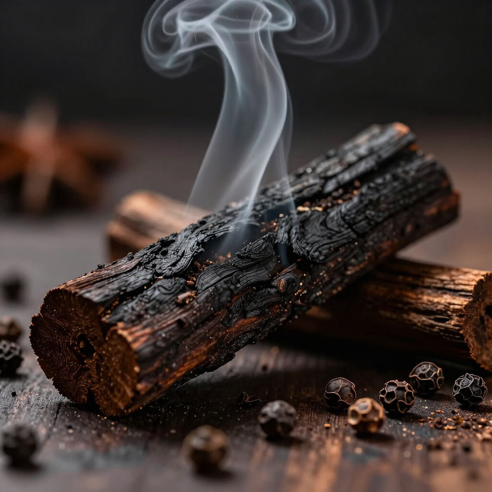 Smoky spices and wood
