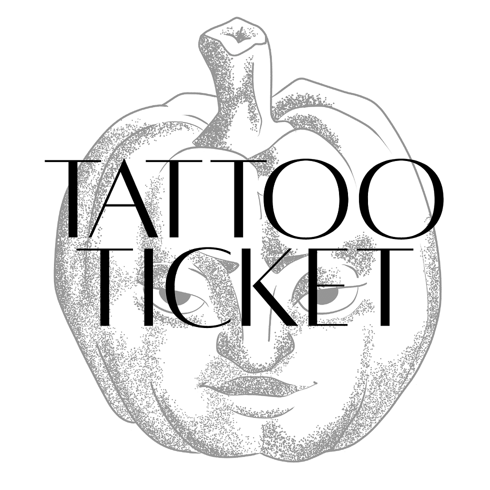 Tattoo Ticket with pumpkin-shaped head from dungeon meshi