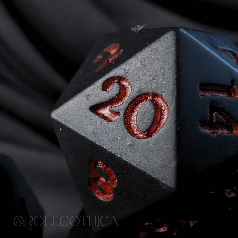 Thumbnail: Rose Gothica - SECONDS - Jesmonite Handmade Dice Set - Ready