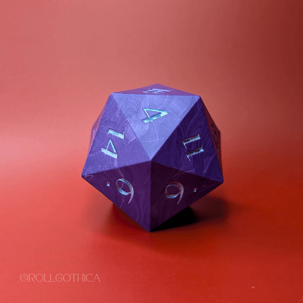 Thumbnail: Feywild Mist - Chonk D20 Handmade Dice