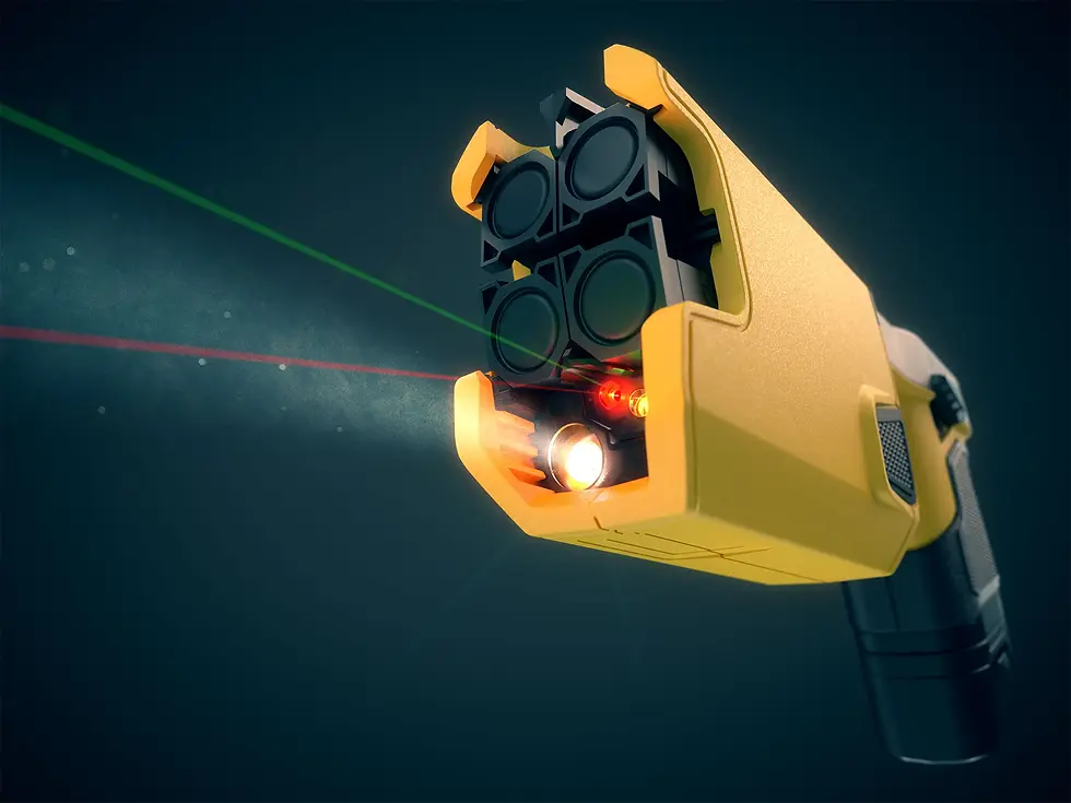 Der Taser 7 von Axon. Dieses Modell verwendet die NRW-Polizei