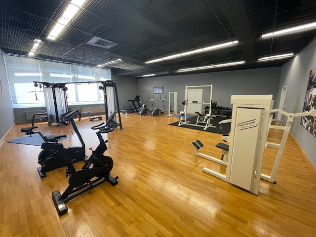 Der Fitnessraum im Keller des Landtags