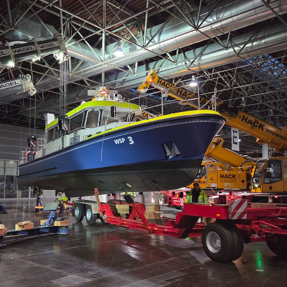 Anlieferung in der Messe