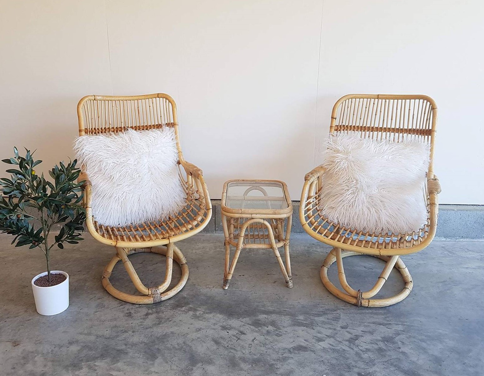 Can Chairs & Coffee Table Set