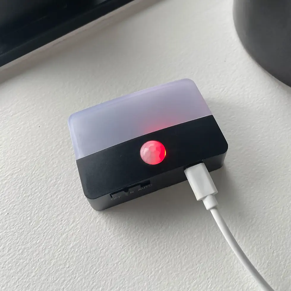 Miniaturebillede: Glow Batterilampe m/sensor Sort