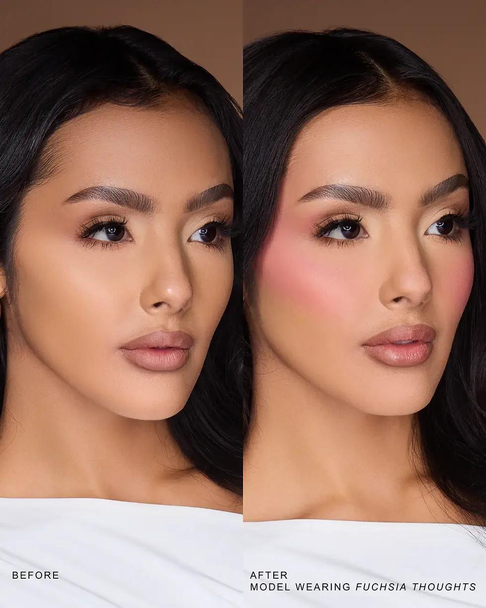 beauty creations rubor en barra flawless stay blush stick fuchsia thoughts con tono vibrante y acabado natural.