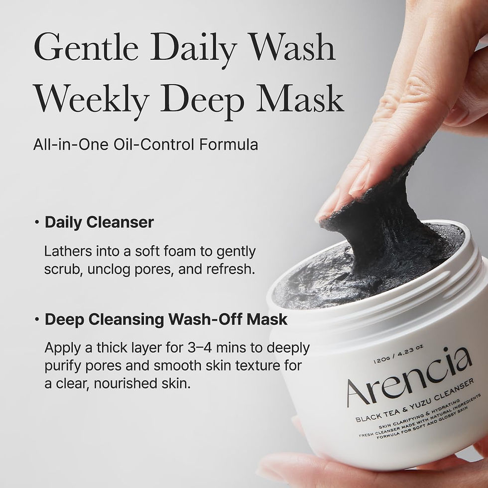 Miniatura: Limpiador facial Arencia Black Tea Rice Mochi Cleanser suave exfoliante textura mochi skincare coreano Peru