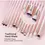 Miniatura: jessup set 25 brochas blushing bride makeup kit pinceles profesionales rostro y ojos color rosa.